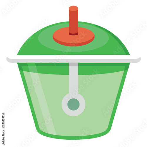 Salad spinner isolated on white background. 