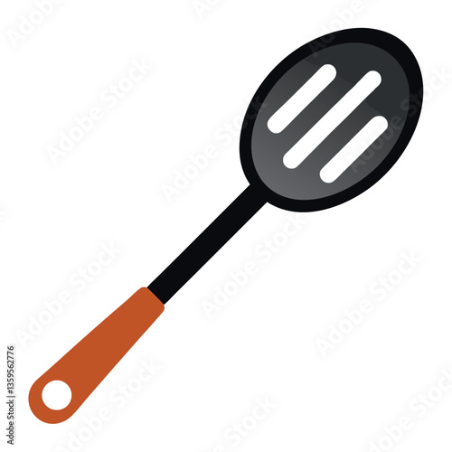 Slotted spoon isolated on white background. 