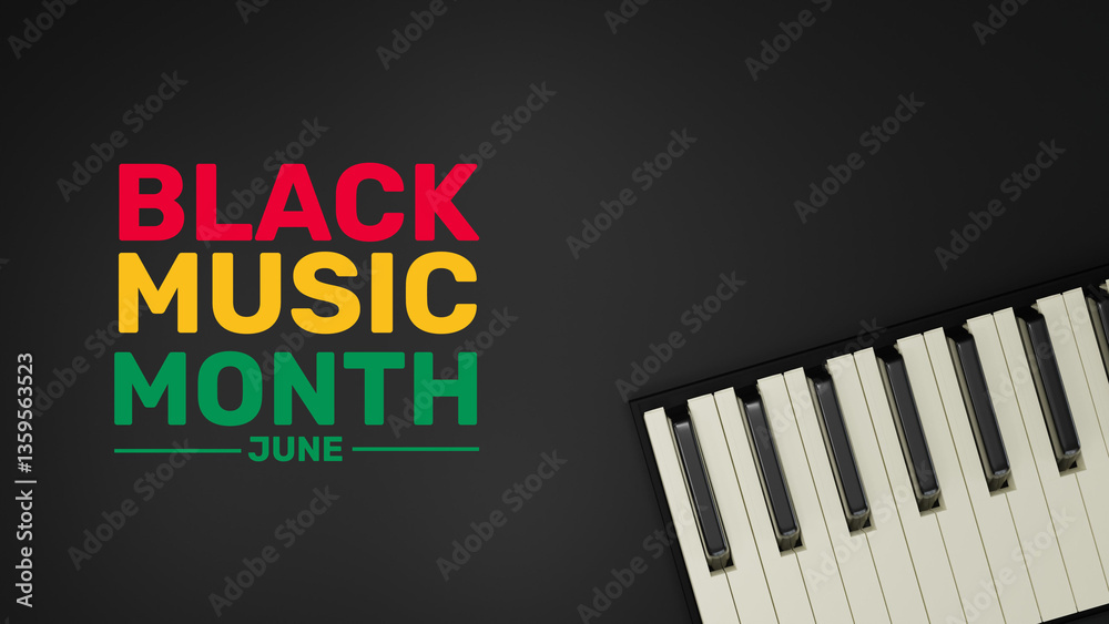 Fototapeta premium Celebrating Black Music Month Honoring the Icons, Beats, Rhythms, and Melodies That Shaped Culture, Inspired Generations, and Changed the World