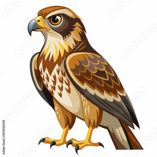"High-quality hawk animal vector for creative projects, perfect for wildlife and nature designs."