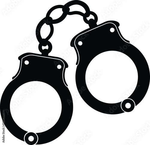 Handcuff Silhouette Vector Design