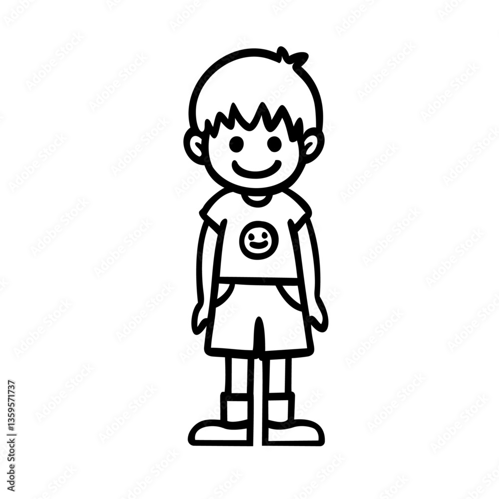 シンプルな男の子のイラスト素材 シンプルな男の子のイラスト素材