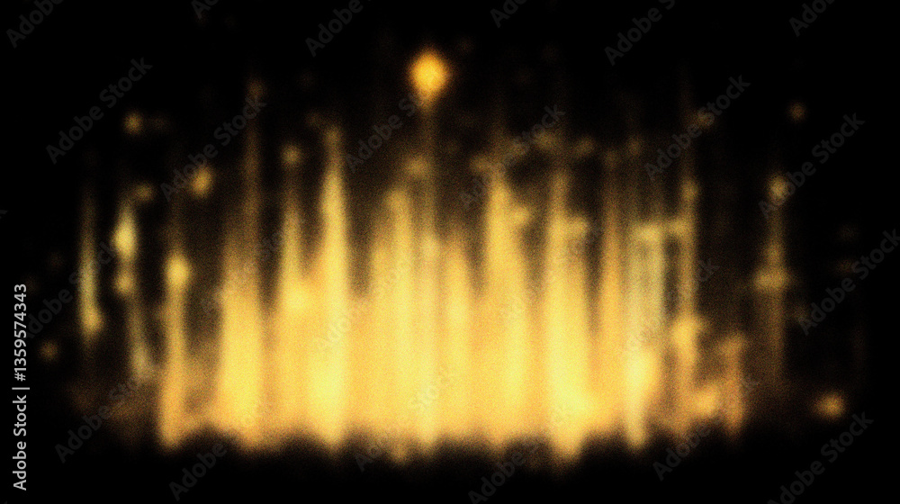 Fototapeta premium Grain noise texture Blurry vertical lights shimmering against a dark background