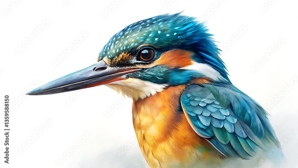 Fototapeta premium Close-up of a lilac-breasted roller king-fisher bird with blue feathers and a vibrant beak in the wild