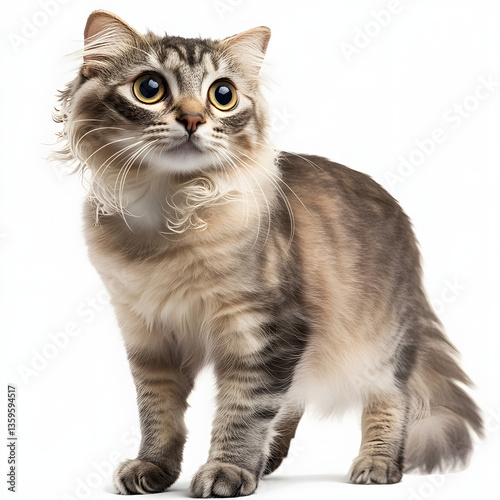 british kitten on white background
