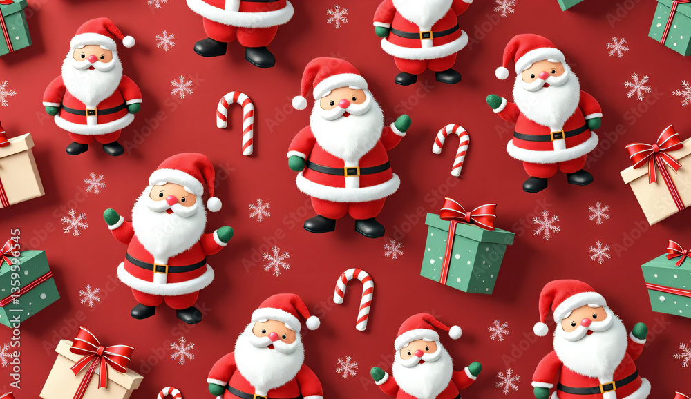 Cute Santa Claus Christmas Pattern Cute Santa Claus Christmas Pattern