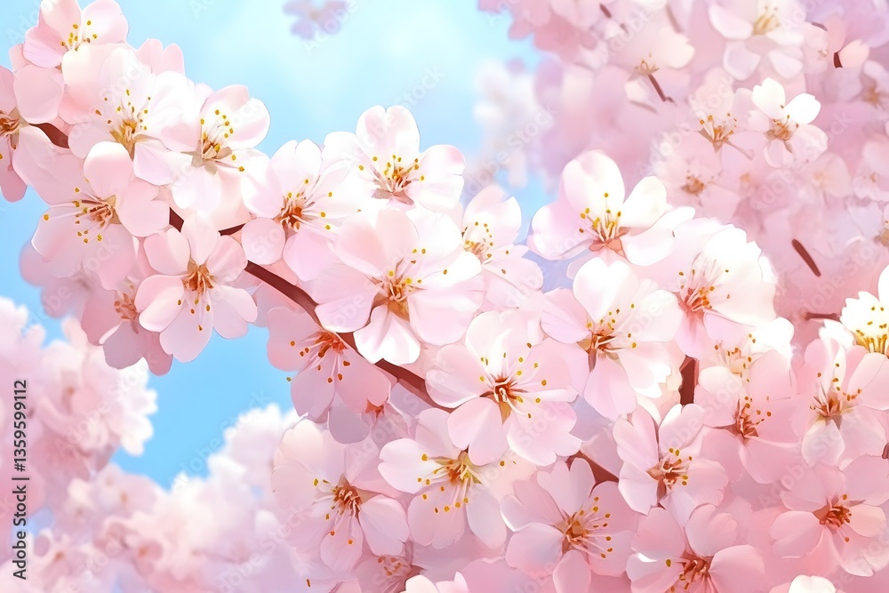 Stunning Pink Cherry Blossom Tree Branches in Spring Stunning Pink Cherry Blossom Tree Branches in Spring