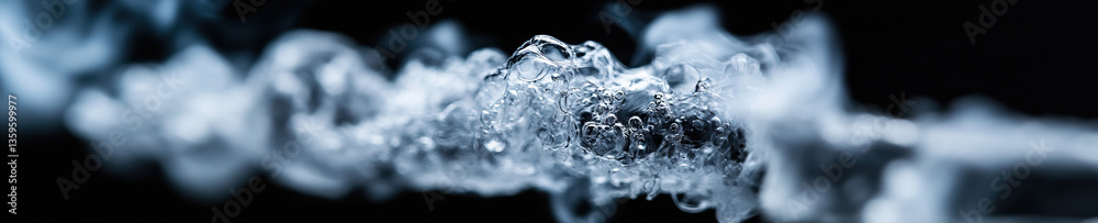 Water Stream with Bubbles and Vapor Water Stream with Bubbles and Vapor