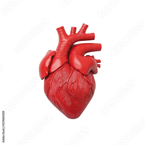 Anatomical 3D Rendering of Human Heart with Detailed Features