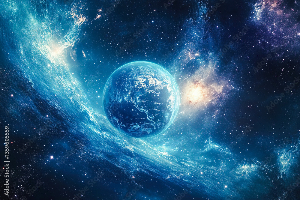 Obraz premium Planet Earth in Outer Space