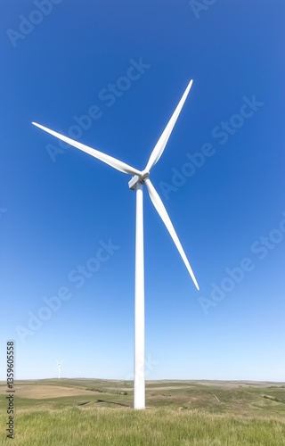 Wallpaper Mural Wind turbine farm power generator in beautiful nature landscape for production of renewable  Torontodigital.ca