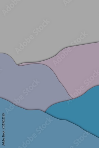 abstract wave background style papercut