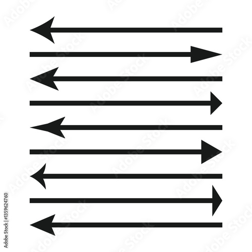 Set of black vector arrows. Arrows vector collection