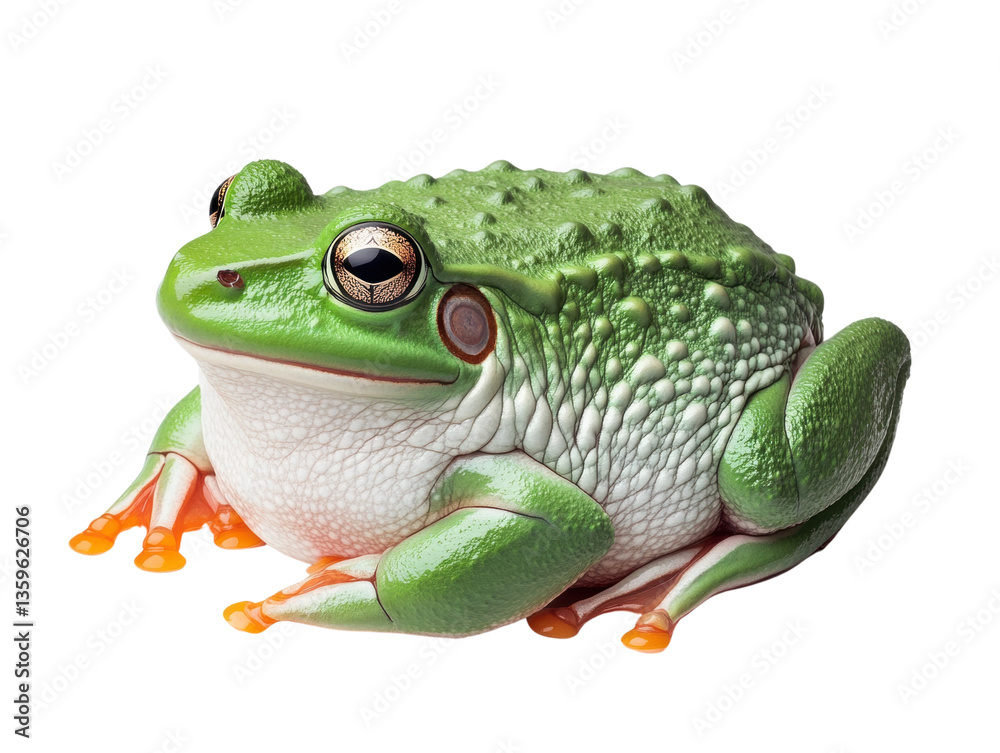 Obraz premium Frog, white isolate background
