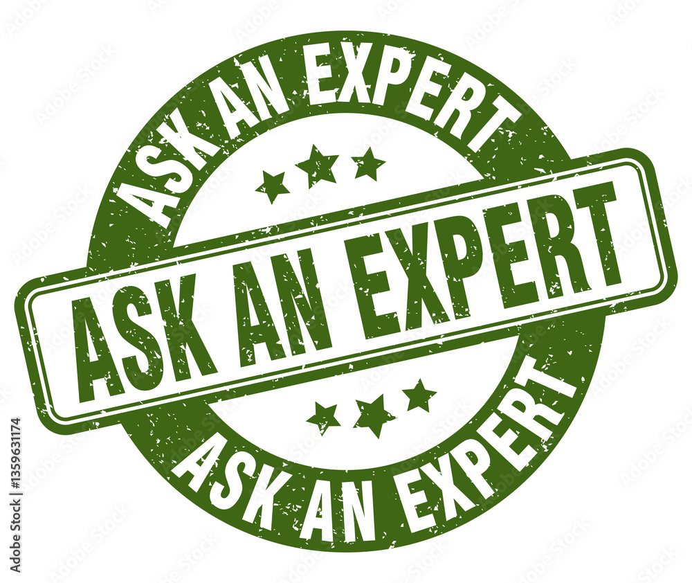 ask an expert stamp. ask an expert label. round grunge sign ask an expert stamp. ask an expert label. round grunge sign
