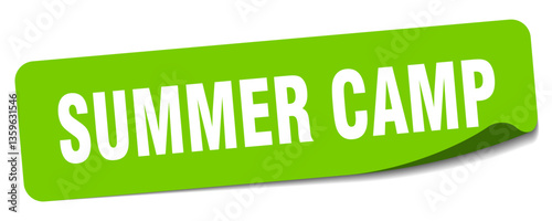 summer camp sticker. summer camp label