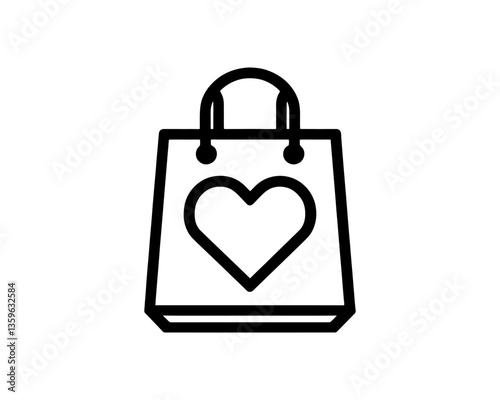shopping bag with heart