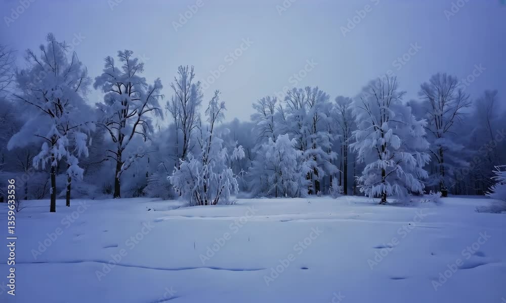 winter landscape with trees