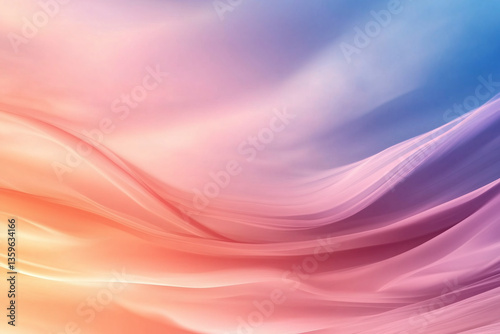Wallpaper Mural Abstract wave pattern in soft colors. Calming and dreamy, gradient background texture. Fluid design element. Torontodigital.ca