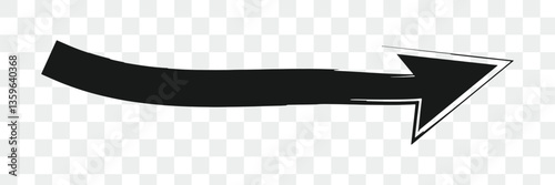 Long arrow icon. flat style Arrow symbol.