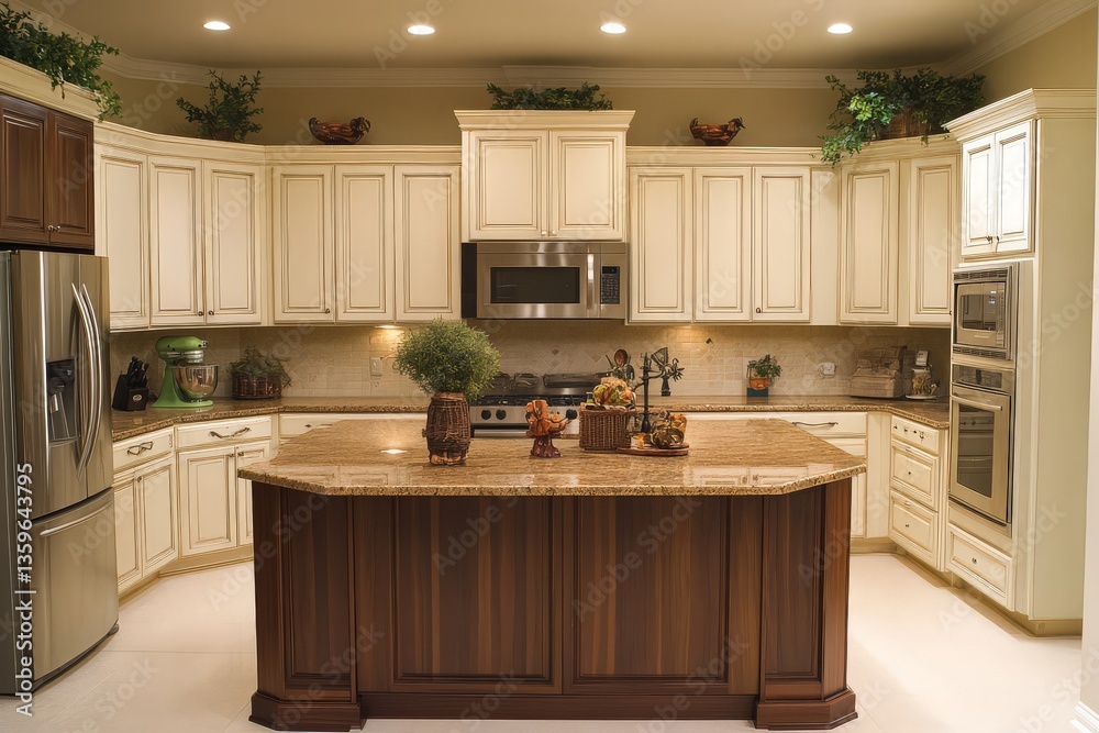 Fototapeta premium Modern U-Shaped Kitchen Design