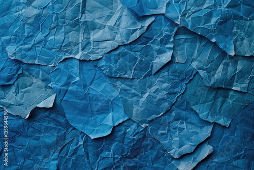 Wallpaper Mural Detailed Color Image of Blue Mulberry Paper Textured Background Torontodigital.ca