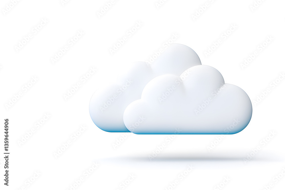 3d white Cloud isolated on white background 3d white Cloud isolated on white background
