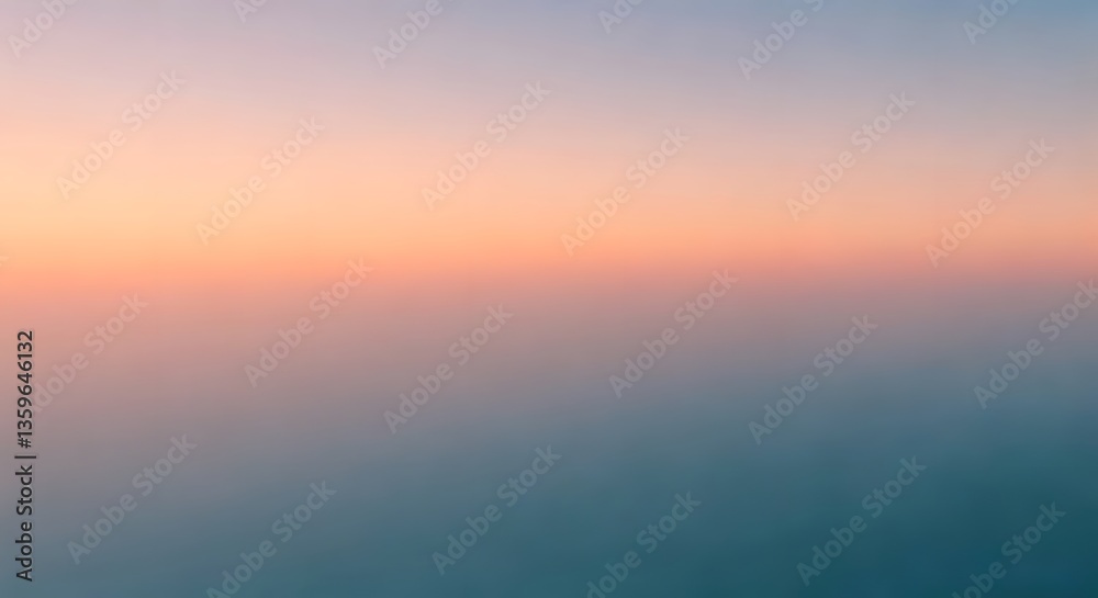 Fototapeta premium A calm, foggy background transitioning from dusky rose to soft steel blue, AI Generated