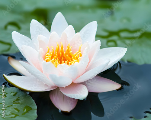 Peaceful Lotus on Water