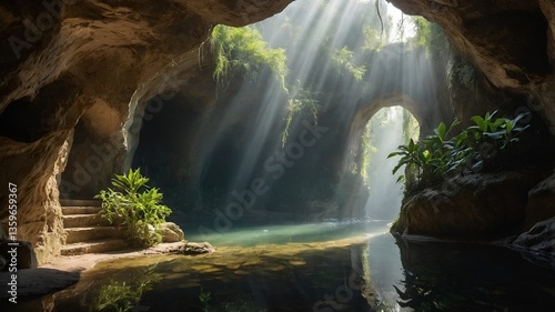 Lush cave