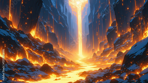 Wallpaper Mural anime wallpaper illustration background, otherworldly concept. Torontodigital.ca