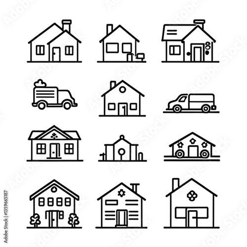 家のアイコンセット②｜House Icon Set ②