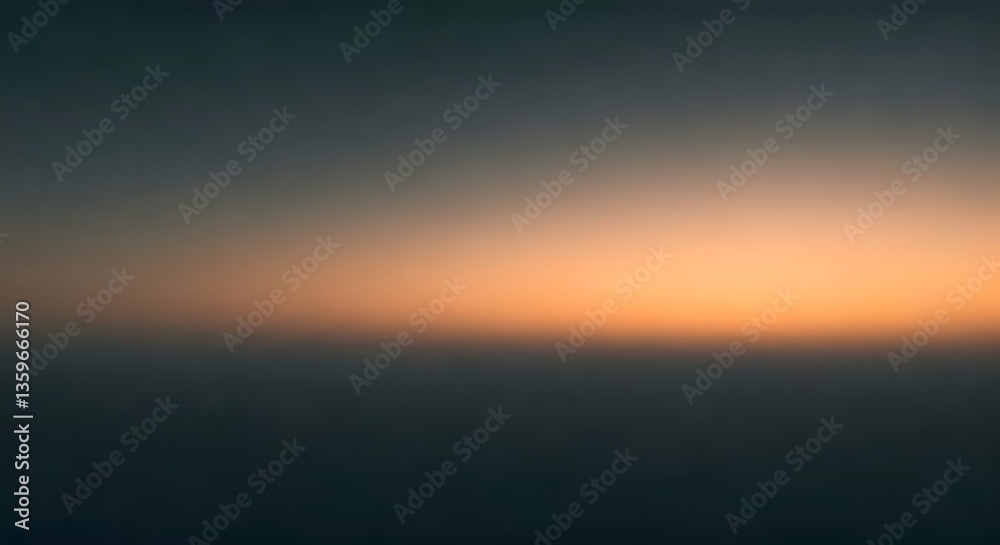 Obraz premium A silent, misty void with a soft gradient of charcoal gray to subtle sunrise orange, Ai Generated