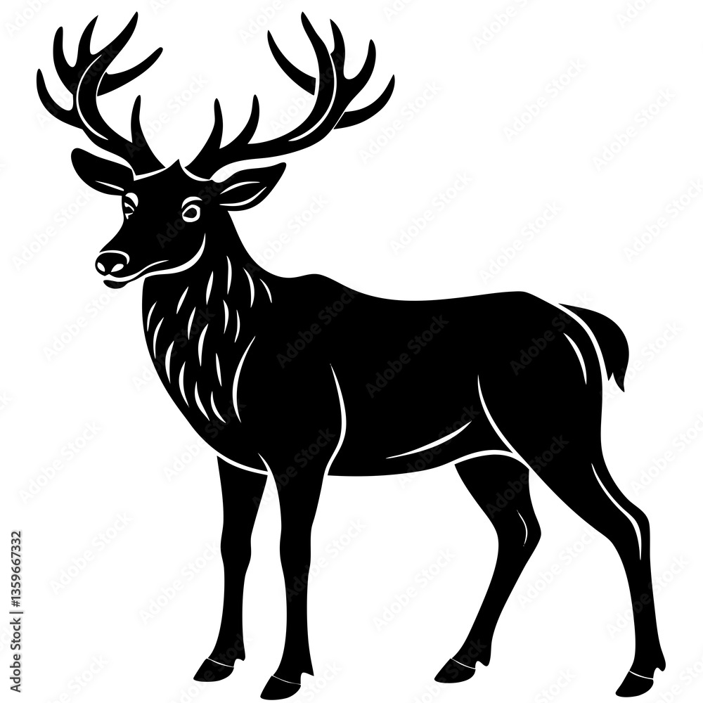 Fototapeta premium Elk Animal Vector Graphic Design File for Commercial Use