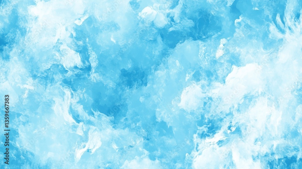 Abstract blue and white watercolor background with cloud-like textures Abstract blue and white watercolor background with cloud-like textures