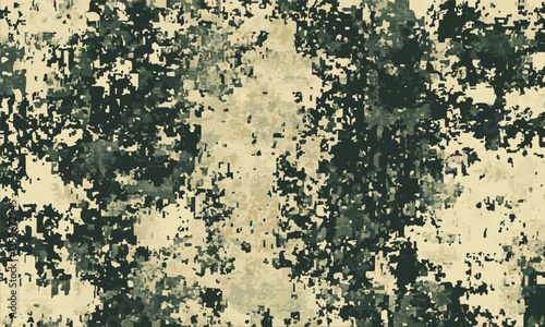 Military army uniform pixel seamless pattern. Vector camouflage digital soldier background texture.