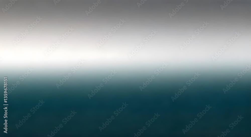 Obraz premium A tranquil, misty landscape fading from silver gray to deep teal, AI Generated