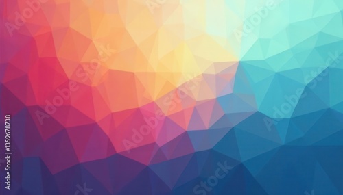 Subtle gradients create rounded, low-poly shapes with a hazy, dreamy effect , decor, foggy