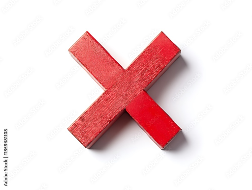 Obraz premium Red Wooden X Mark.