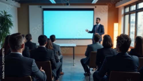 Business Presentation in Conference Room