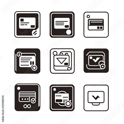 ビジネス用カードアイコンセット｜Business Card Icon Set