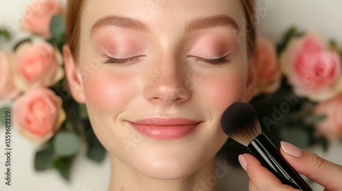Makeup application tutorial for beginners home studio beauty content soft lighting close-up skill development