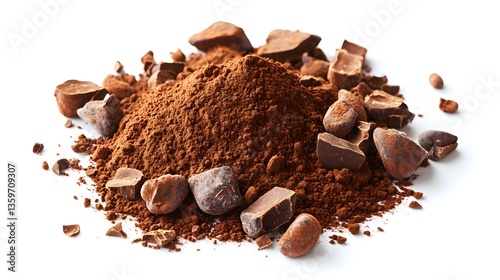 Wallpaper Mural Rich dark cocoa powder and coarsely chopped cacao nibs create a delicious and aromatic blend perfect for baking and chocolate making. Torontodigital.ca
