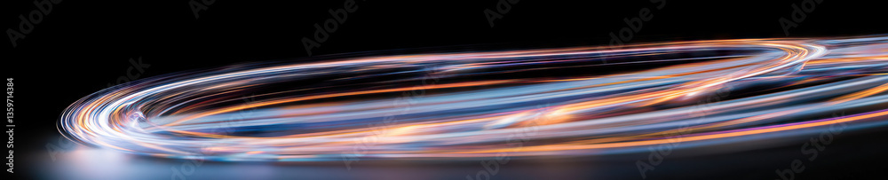 Abstract Swirling Light Trails