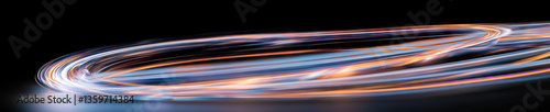 Obraz na płótnie Abstract Swirling Light Trails w salonie