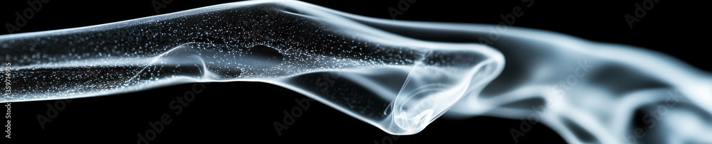 Close-up Photograph of Smoke Plume with Suspended Particles