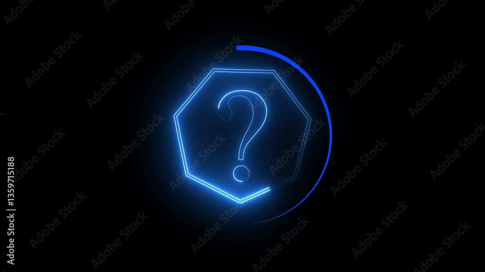 Blue color Energy Neon Blue Alphabet Letter Sign Symbol Question Mark on black background.. Blue color Energy Neon Blue Alphabet Letter Sign Symbol Question Mark on black background..