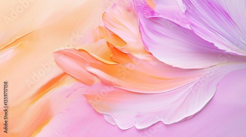 Gentle Fluttering Tulip Petals Against a Soft Gradient Background  