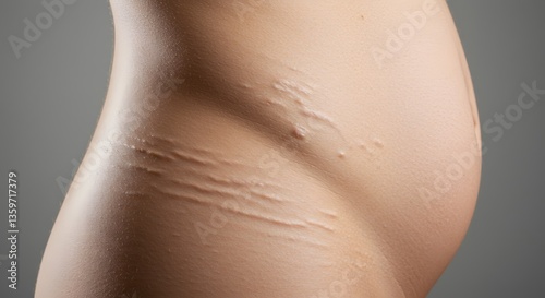 Examining Stretch Marks on Human Skin for Medical or Beauty Purposes