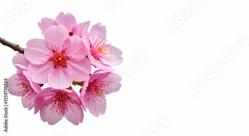 Wallpaper Mural Cherry blossoms isolated on a clean white background Torontodigital.ca